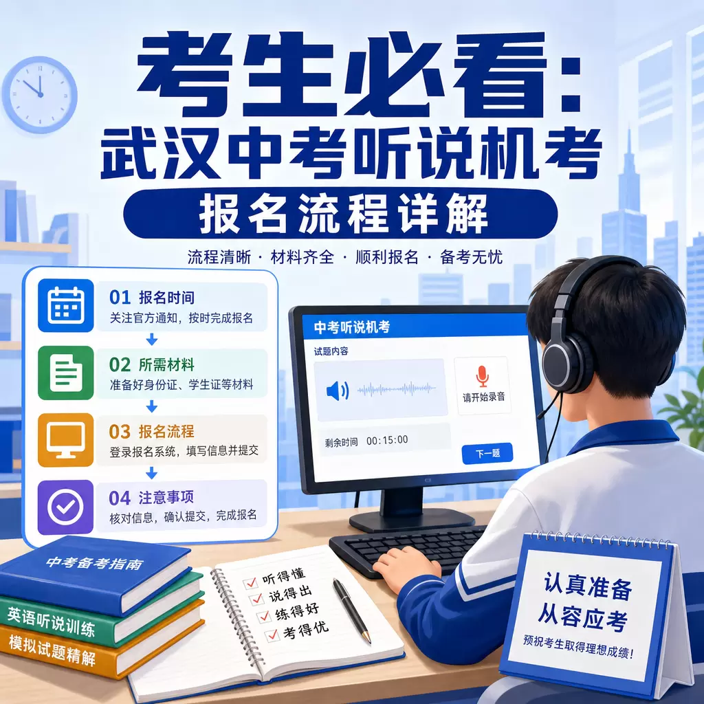 大悟考生必看：武汉中考听说机考报名流程详解