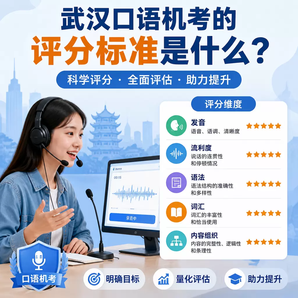 武汉口语机考的评分标准是什么？