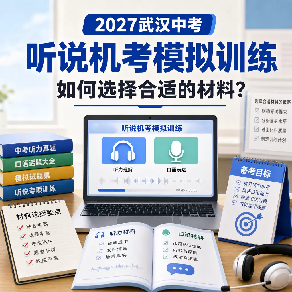 2027武汉中考听说机考模拟训练，如何选择合适的材料？