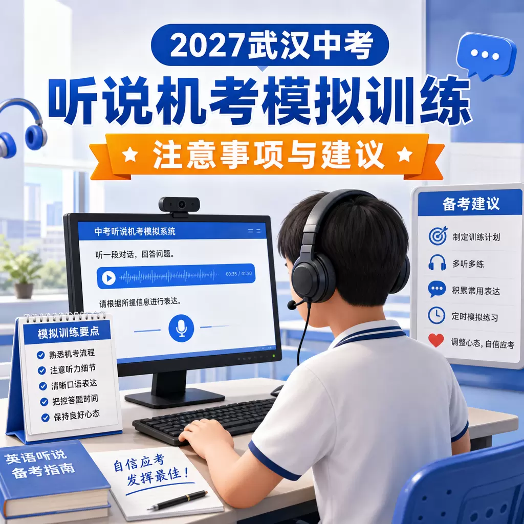 2027武汉中考听说机考模拟训练的注意事项与建议